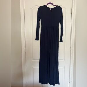 Navy maternity Maxi Dress